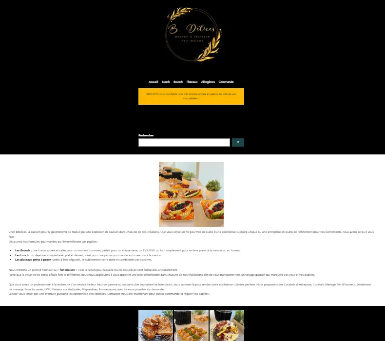 Site e-commerce BDélices