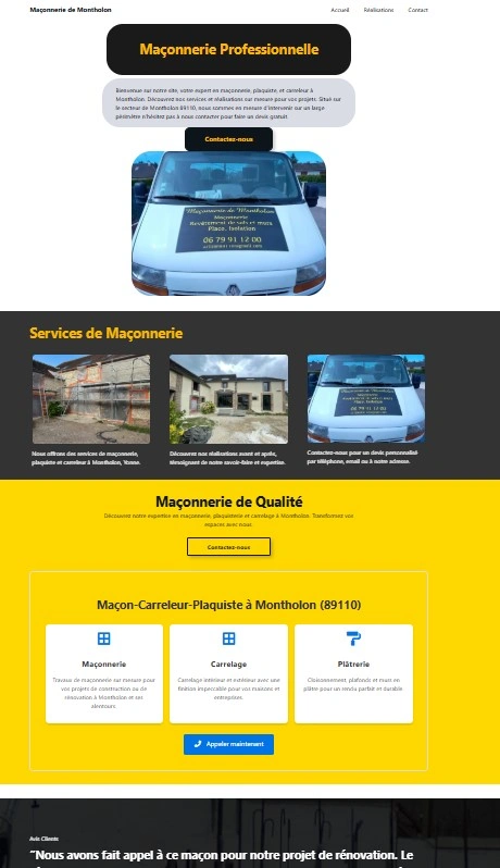 Site de Maçonnerie de Montholon 89100